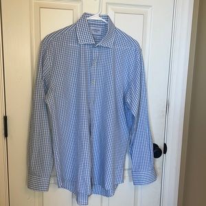 Ledbury “fine shirting” Tailored fit , XL mens button up shirt, neck 17”.